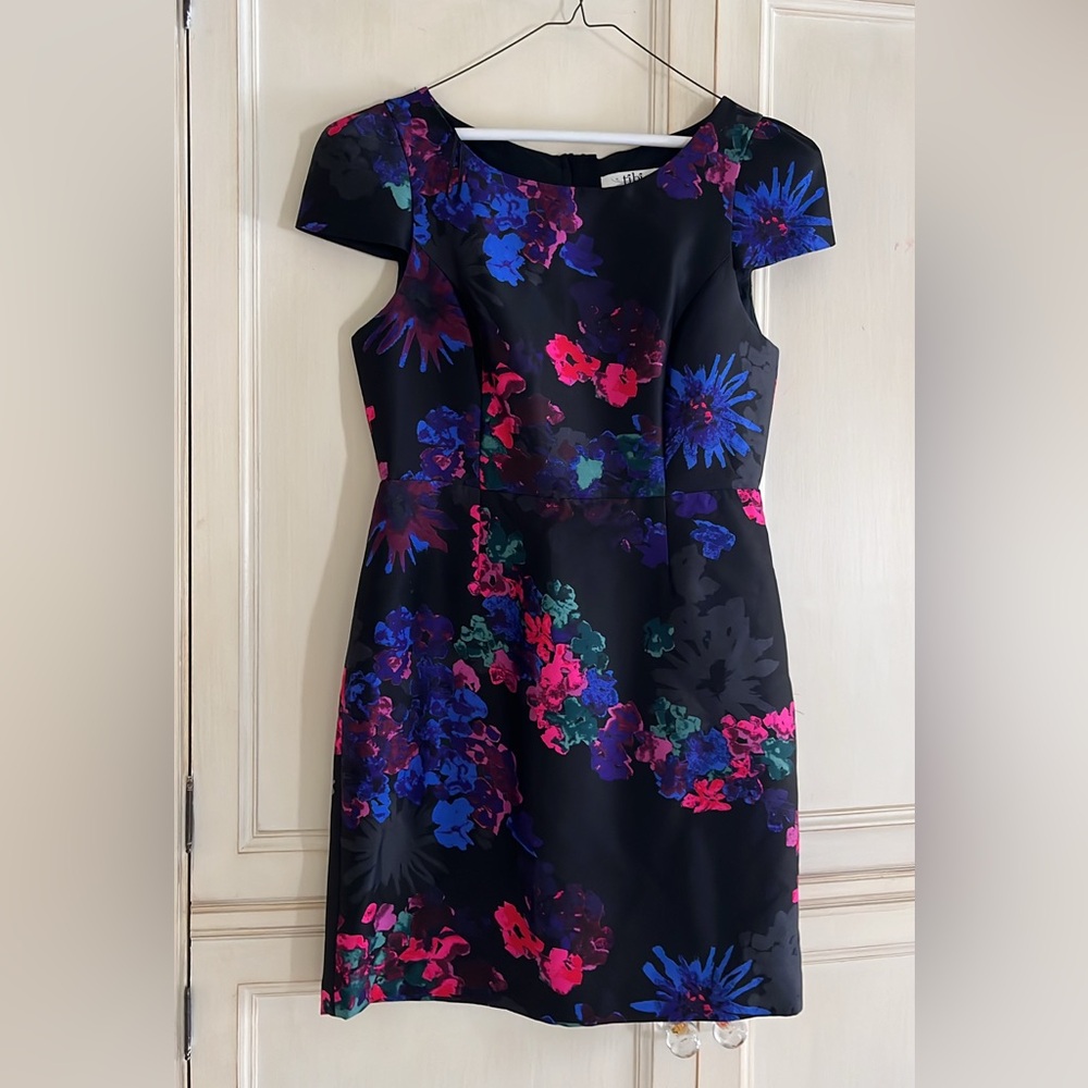 Tibi Floral Black Dress size 10. Worn once